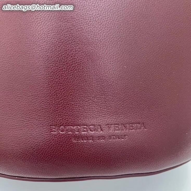 Top Grade Bottega Veneta Drop Petite Bucket Bag BV90802 Burgundy 2019