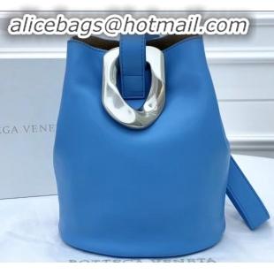 Top Grade Bottega Veneta Drop Petite Bucket Bag BV90802 Blue 2019