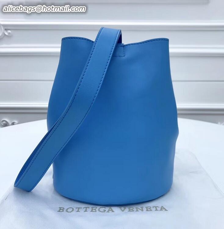 Top Grade Bottega Veneta Drop Petite Bucket Bag BV90802 Blue 2019