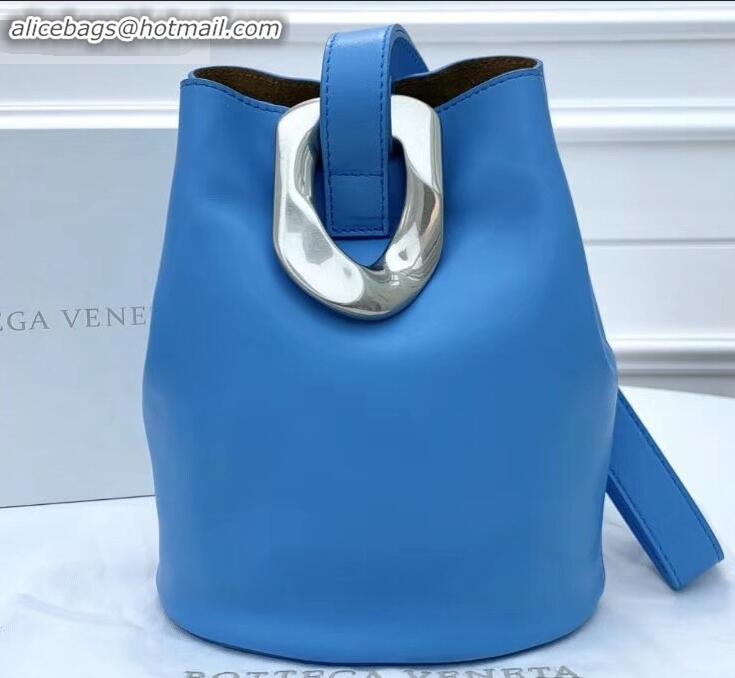 Top Grade Bottega Veneta Drop Petite Bucket Bag BV90802 Blue 2019