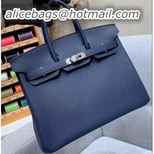 Sumptuous Hermes Birkin 25cm Bag in Original Togo Leather H091418 Royal Blue