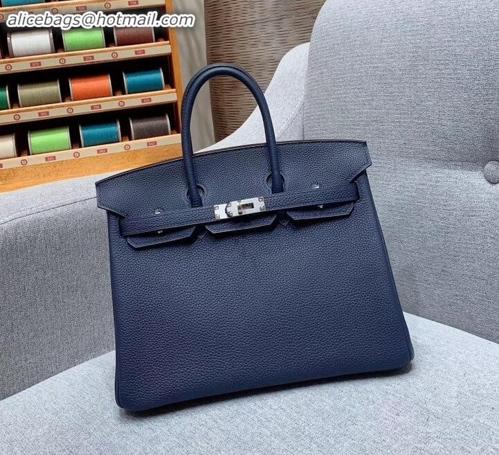 Sumptuous Hermes Birkin 25cm Bag in Original Togo Leather H091418 Royal Blue