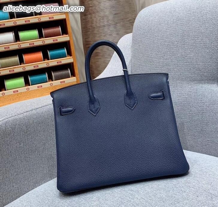 Sumptuous Hermes Birkin 25cm Bag in Original Togo Leather H091418 Royal Blue