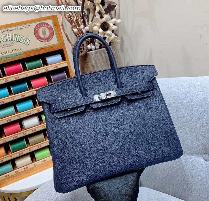 Sumptuous Hermes Birkin 25cm Bag in Original Togo Leather H091418 Royal Blue