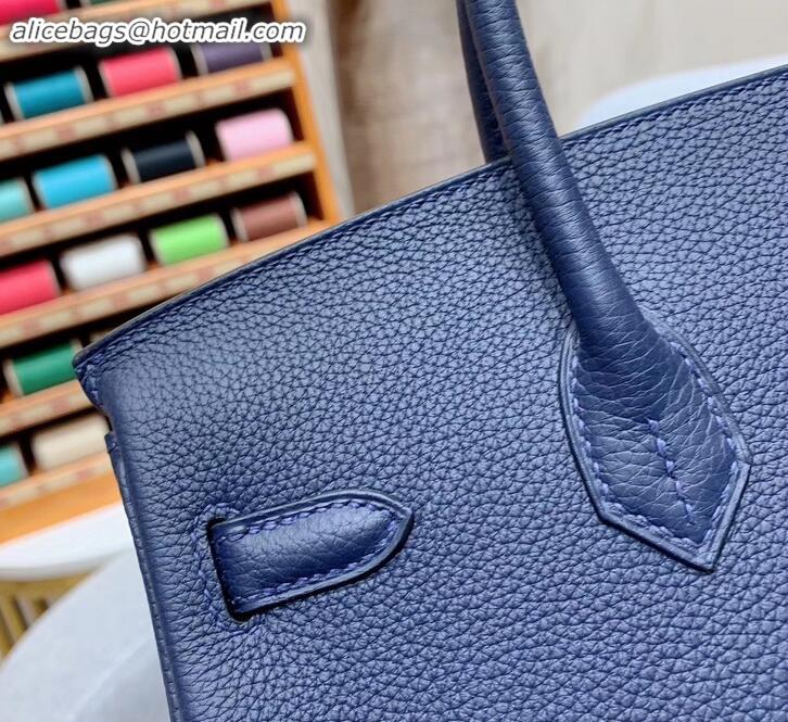 Sumptuous Hermes Birkin 25cm Bag in Original Togo Leather H091418 Royal Blue