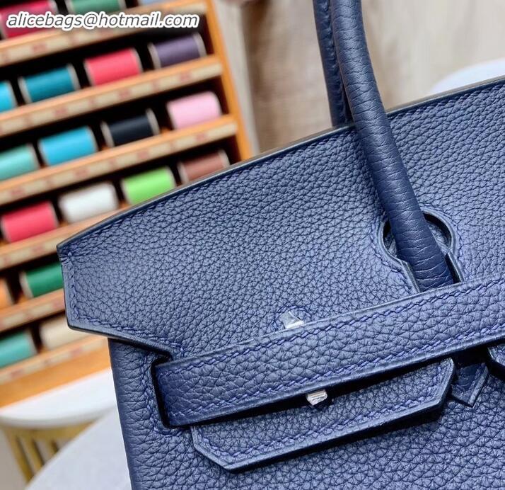 Sumptuous Hermes Birkin 25cm Bag in Original Togo Leather H091418 Royal Blue