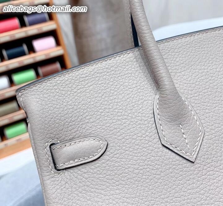 Charming Hermes Birkin 25cm Bag in Original Togo Leather H091418 Pale Gray