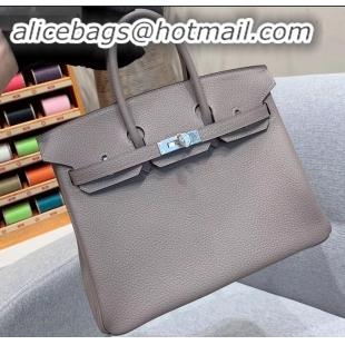 Best Product Hermes Birkin 25cm Bag in Original Togo Leather H091418 Light Gray