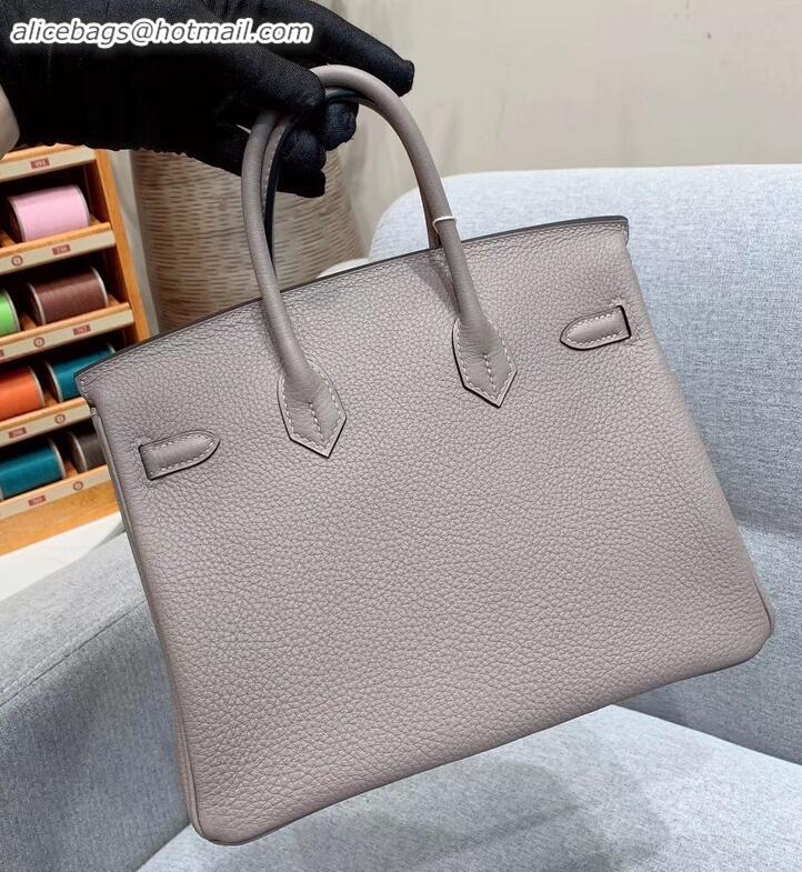 Best Product Hermes Birkin 25cm Bag in Original Togo Leather H091418 Light Gray