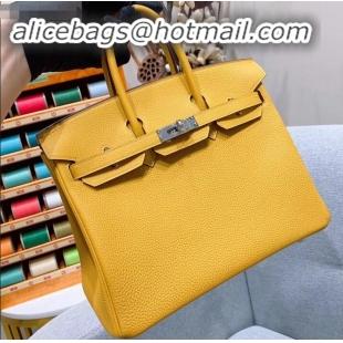 Discount Hermes Birkin 25cm Bag in Original Togo Leather H091418 Yellow