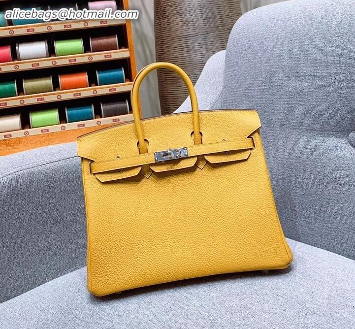 Discount Hermes Birkin 25cm Bag in Original Togo Leather H091418 Yellow