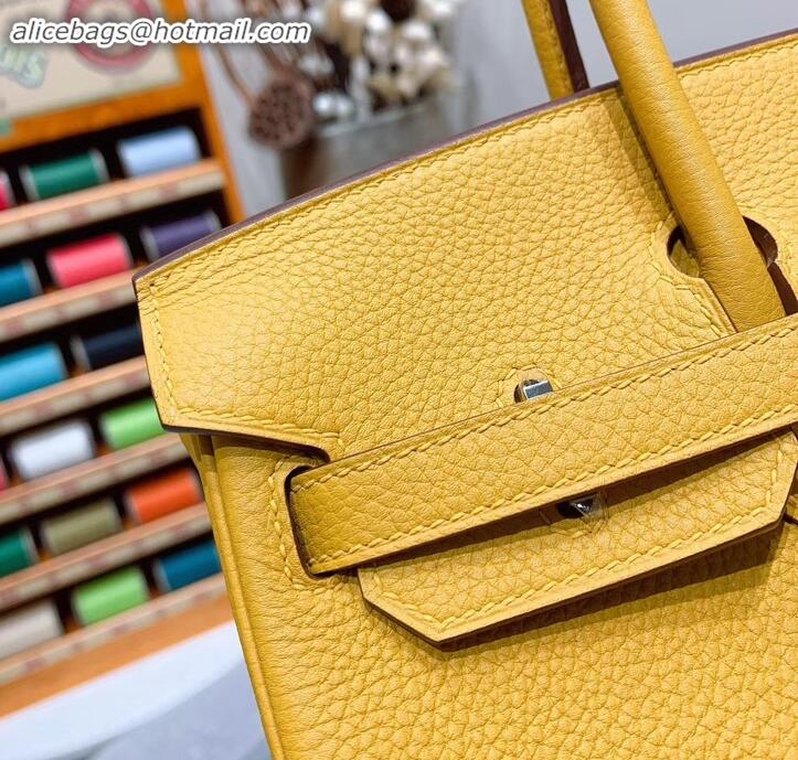 Discount Hermes Birkin 25cm Bag in Original Togo Leather H091418 Yellow