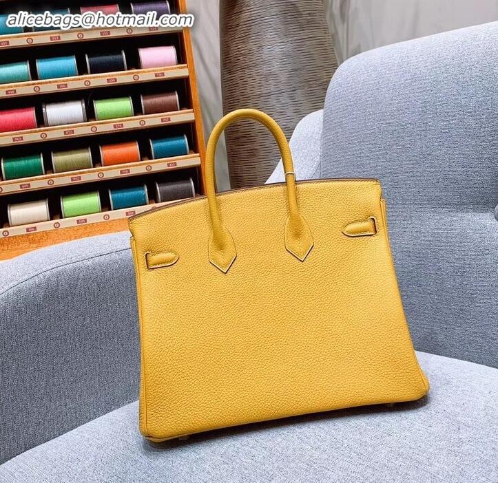 Discount Hermes Birkin 25cm Bag in Original Togo Leather H091418 Yellow