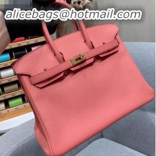 Perfect Hermes Birkin 25cm Bag in Original Togo Leather H091418 Pink