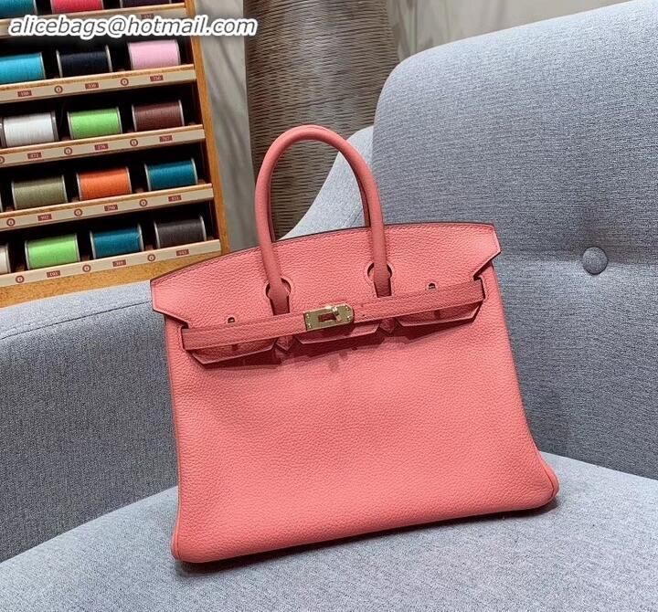 Perfect Hermes Birkin 25cm Bag in Original Togo Leather H091418 Pink