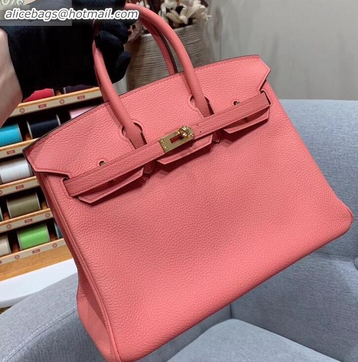 Perfect Hermes Birkin 25cm Bag in Original Togo Leather H091418 Pink