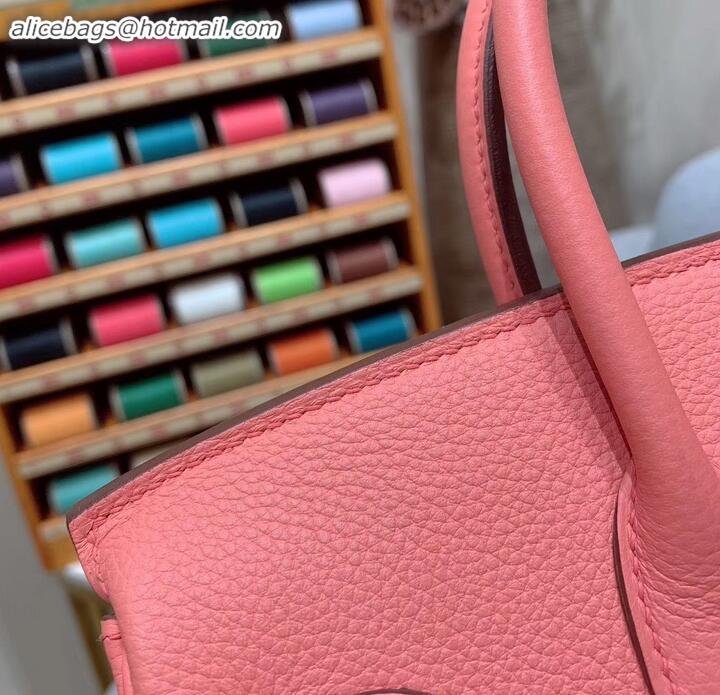 Perfect Hermes Birkin 25cm Bag in Original Togo Leather H091418 Pink