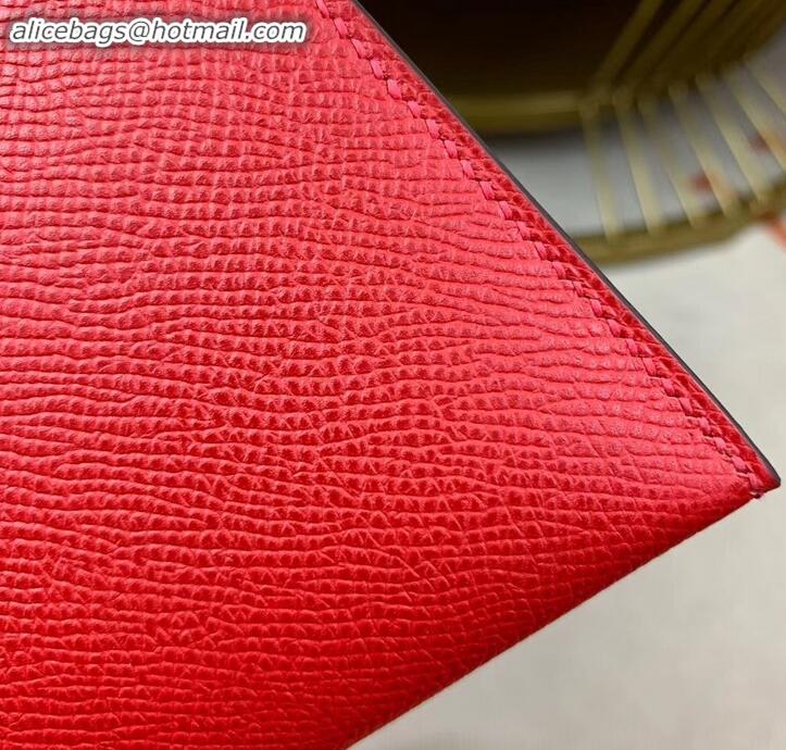 Promotional Hermes Kelly 25cm Bag in Original Epsom Leather H091420 Cherry Red