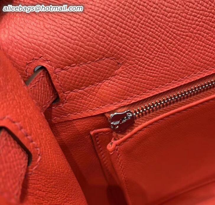 Luxurious Hermes Kelly 25cm Bag in Original Epsom Leather H091420 Salmon Red