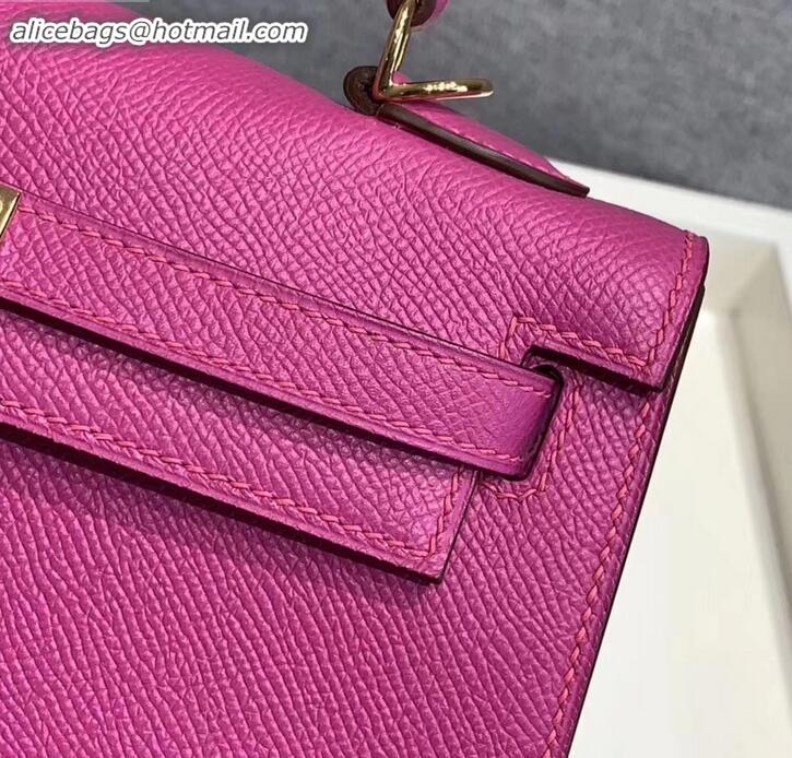 Best Price Hermes Kelly 25cm Bag in Original Epsom Leather H091420 Dark Pink