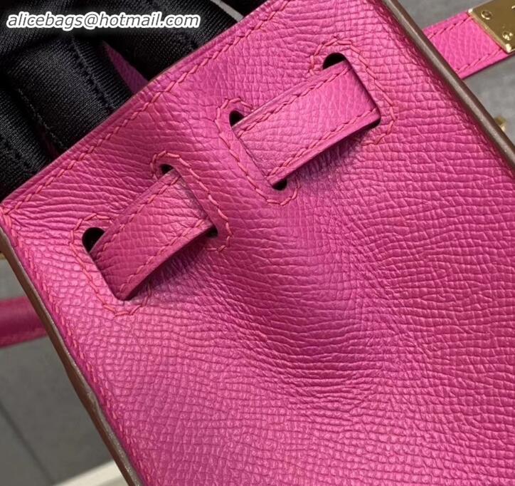 Best Price Hermes Kelly 25cm Bag in Original Epsom Leather H091420 Dark Pink