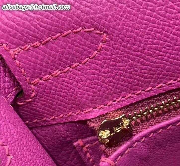 Best Price Hermes Kelly 25cm Bag in Original Epsom Leather H091420 Dark Pink