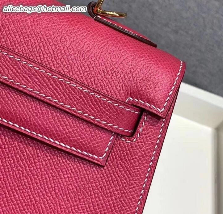 Low Cost Hermes Kelly 25cm Bag in Original Epsom Leather H091420 Fuchsia