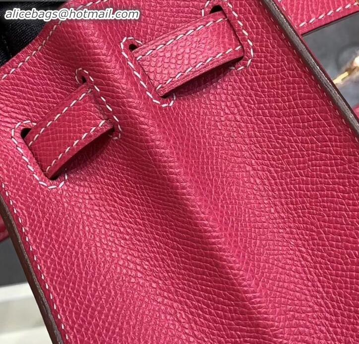 Low Cost Hermes Kelly 25cm Bag in Original Epsom Leather H091420 Fuchsia