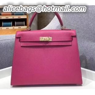 New Design Hermes Kelly 25cm Bag in Original Epsom Leather H091420 Antiqued Rose