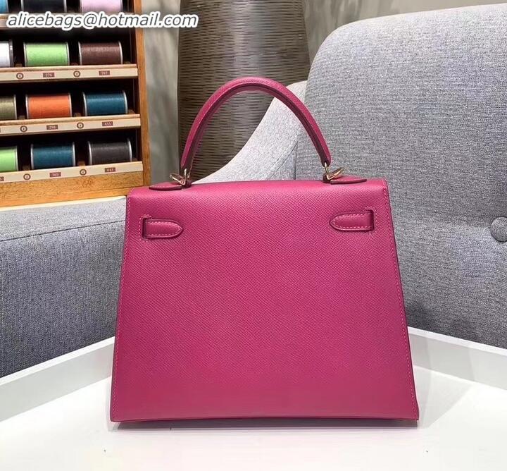 New Design Hermes Kelly 25cm Bag in Original Epsom Leather H091420 Antiqued Rose