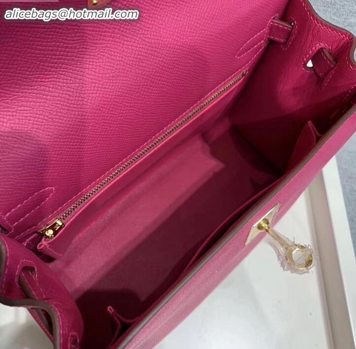 New Design Hermes Kelly 25cm Bag in Original Epsom Leather H091420 Antiqued Rose