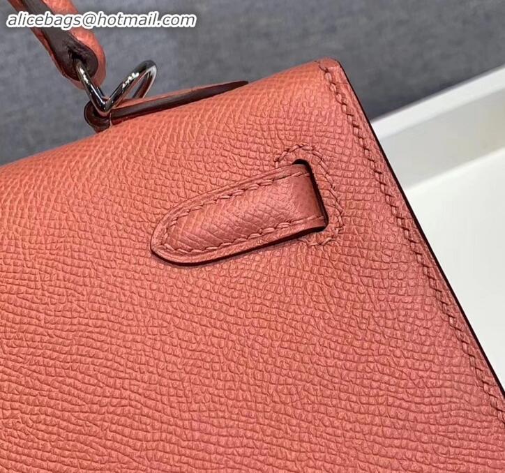 Affordable Price Hermes Kelly 25cm Bag in Original Epsom Leather H091420 Lobster Pink