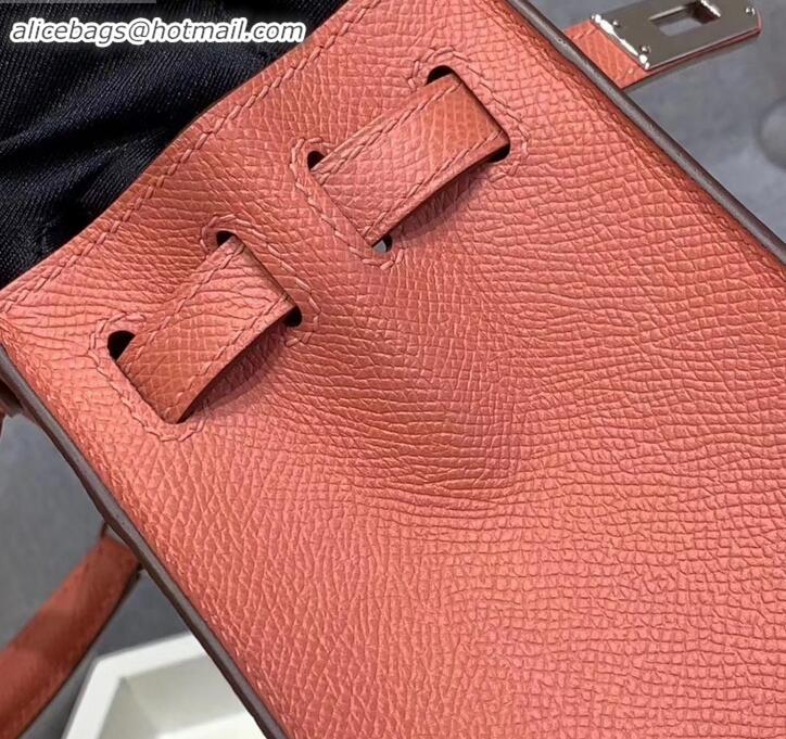 Affordable Price Hermes Kelly 25cm Bag in Original Epsom Leather H091420 Lobster Pink