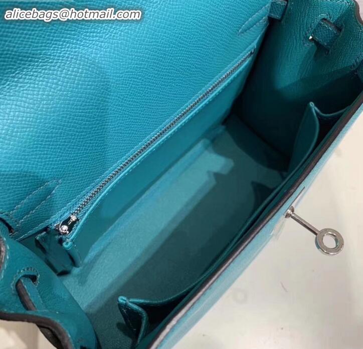 Best Price Hermes Kelly 25cm Bag in Original Epsom Leather H091420 Turquoise