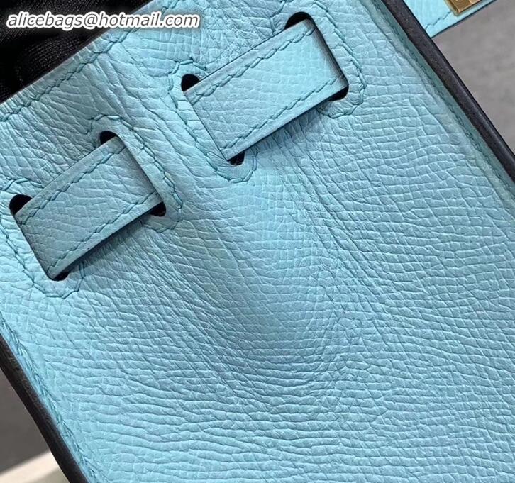 New Fashion Hermes Kelly 25cm Bag in Original Epsom Leather H091420 Macaron Blue