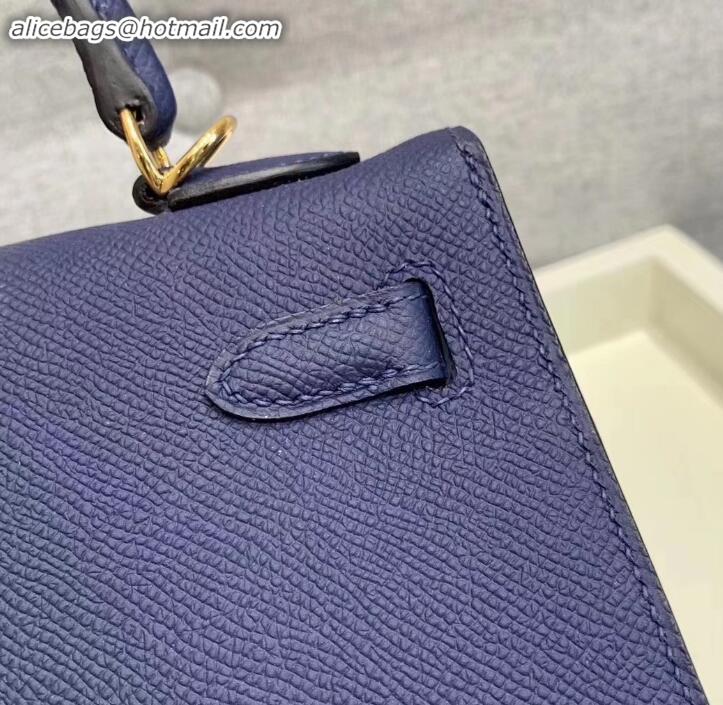 Promotion Hermes Kelly 25cm Bag in Original Epsom Leather H091420 Royal Blue