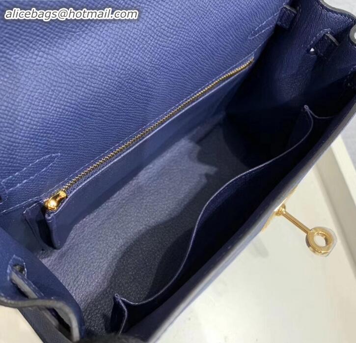 Promotion Hermes Kelly 25cm Bag in Original Epsom Leather H091420 Royal Blue