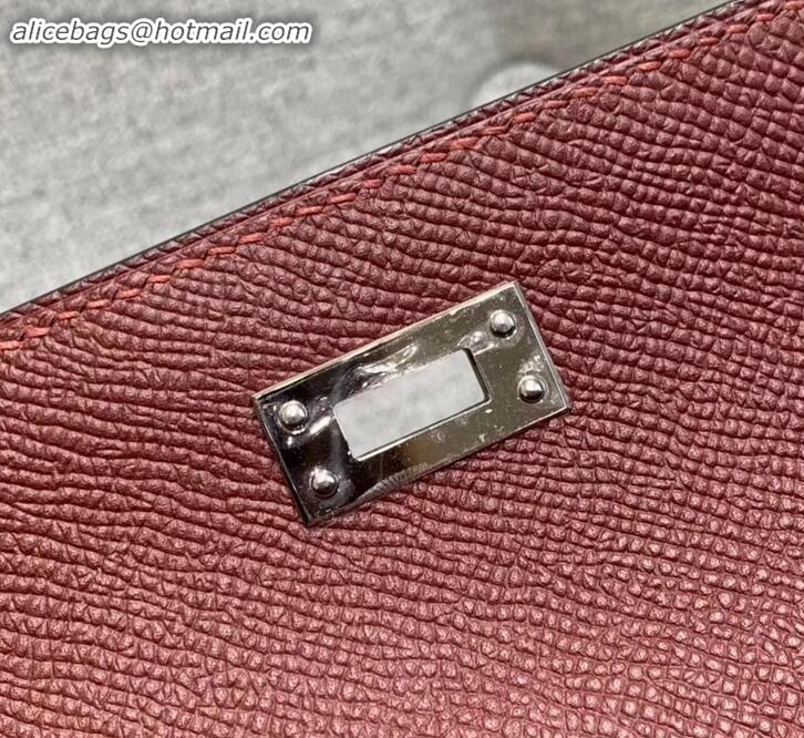 Discount Hermes Kelly 25cm Bag in Original Epsom Leather H091420 Burgundy