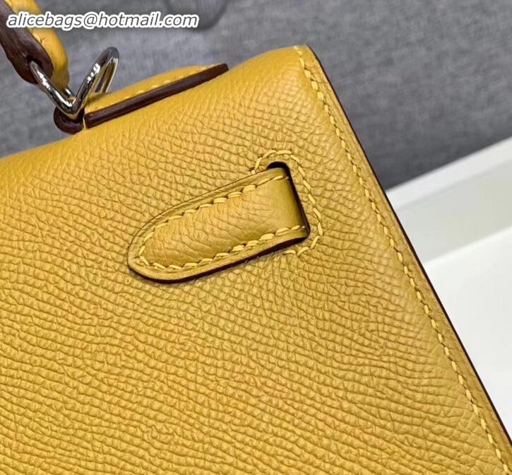 AAAAA Hermes Kelly 25cm Bag in Original Epsom Leather H091420 Yellow