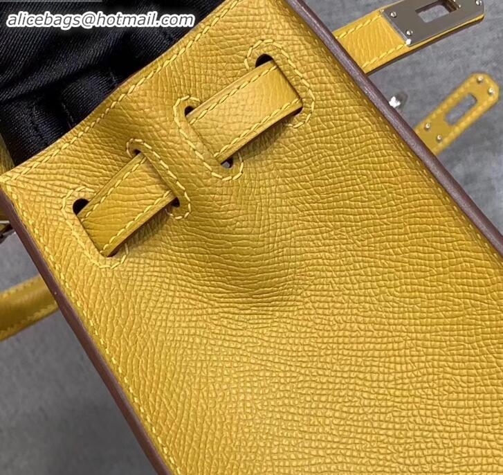 AAAAA Hermes Kelly 25cm Bag in Original Epsom Leather H091420 Yellow