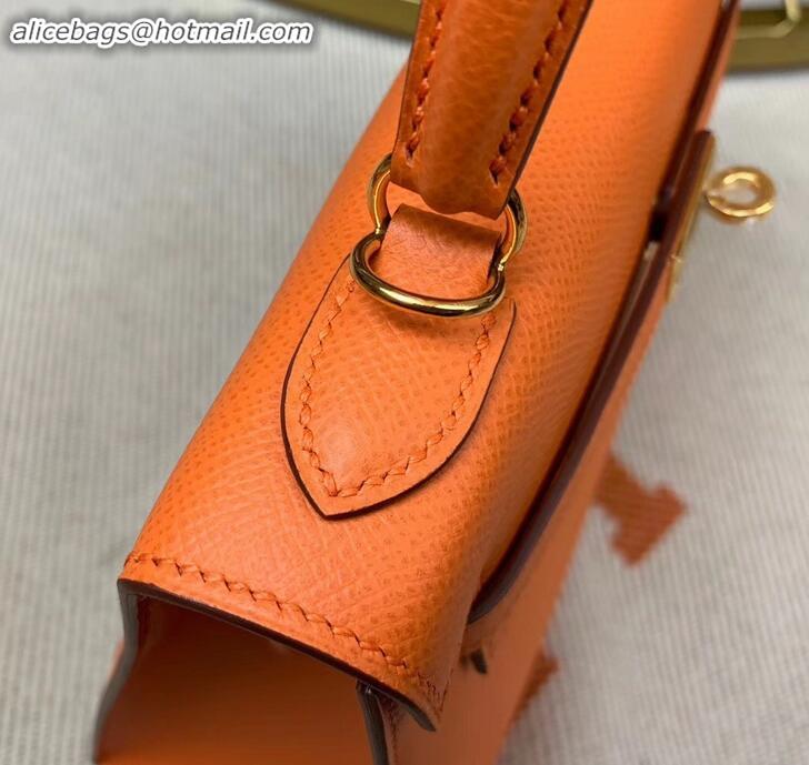 Beautiful Hermes Kelly 25cm Bag in Original Epsom Leather H091420 Orange