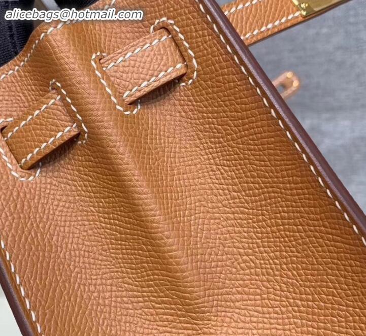 Duplicate Hermes Kelly 25cm Bag in Original Epsom Leather H091420 Brown