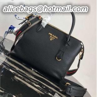 Top Sales PRADA Calf leather TOTE bag 1BA157 BLACK