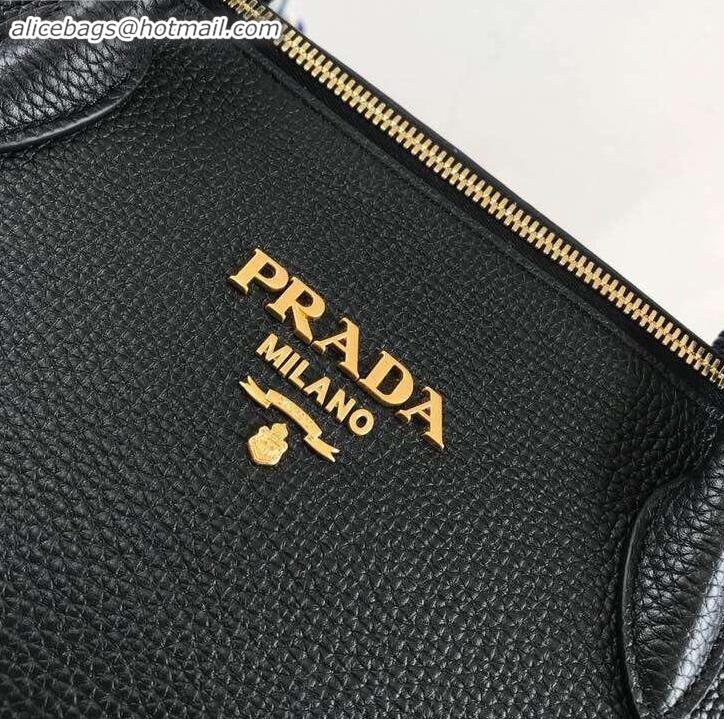 Top Sales PRADA Calf leather TOTE bag 1BA157 BLACK