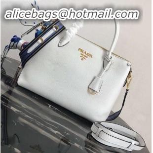 Top Quality PRADA Calf leather TOTE bag 1BA157 white