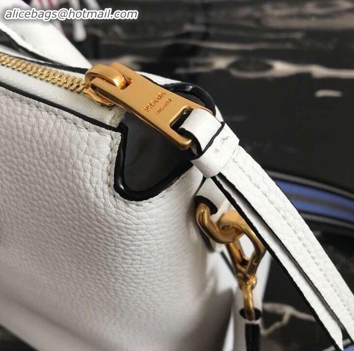 Top Quality PRADA Calf leather TOTE bag 1BA157 white