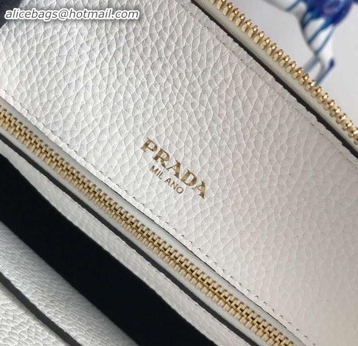 Top Quality PRADA Calf leather TOTE bag 1BA157 white