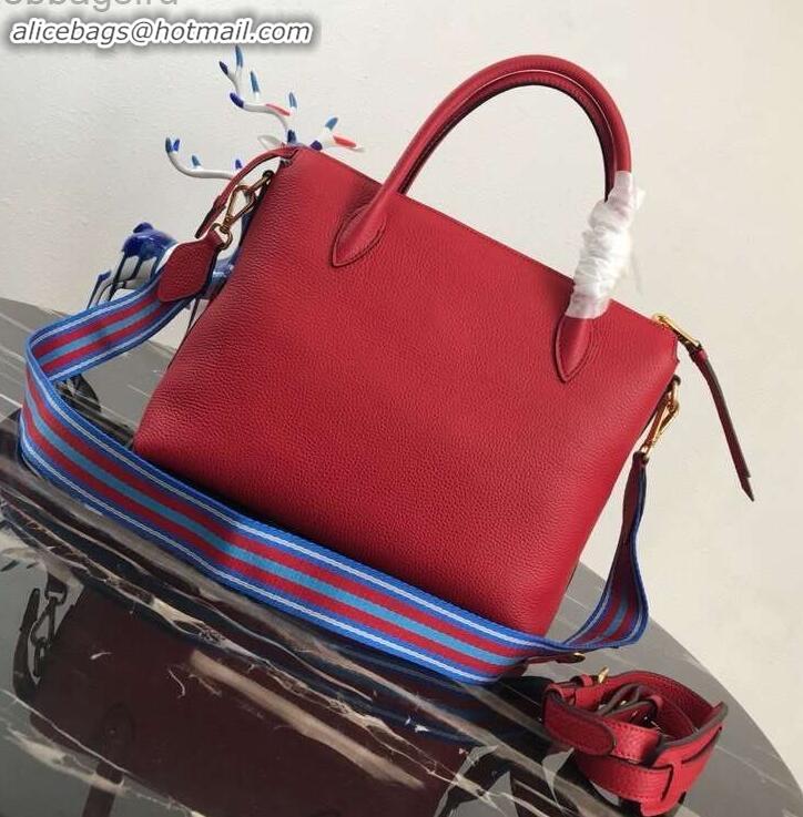 Duplicate PRADA Calf leather TOTE bag 1BA157 red