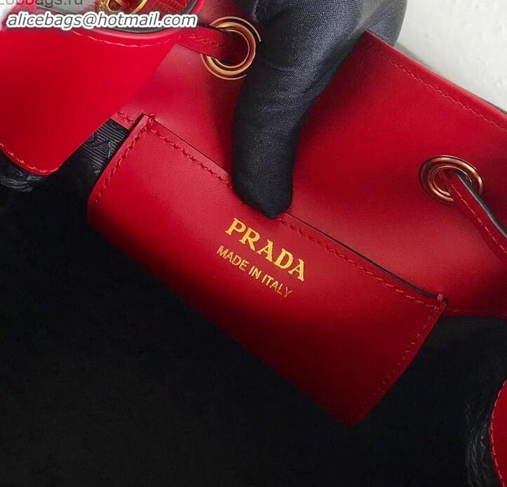 Purchase Prada Saffiano Leather Bucket Bag 1BZ032 Red