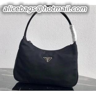 Traditional Discount Prada Nylon Hobo Bag MV515 Black 2019